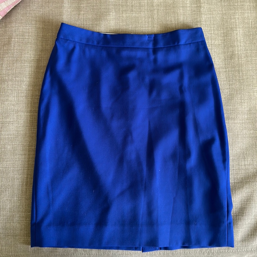 Petite Blue pencil skirt. JCrew. No2 Pencil. Size 00P
